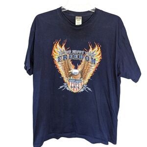 Vintage Jerzees American Bald Eagle Armed Forces Veteran support Tshirt 2XL